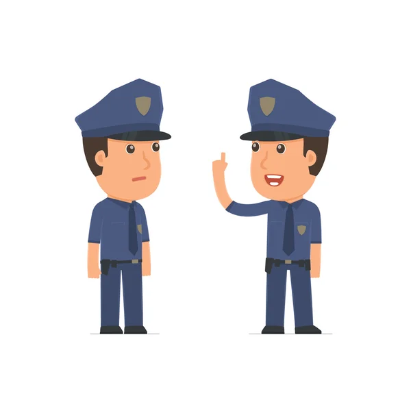 Intelligent Character Officer learns and gives advice to his fri — Stock Vector