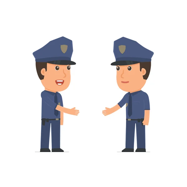 Intelligent Character Officer concludes business contract with h — Stock Vector