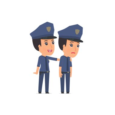Good Character Constabulary cares and helps to his friend in dif