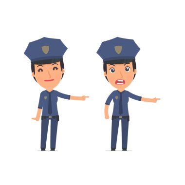 Happy and Angry Character Constabulary making presentation using