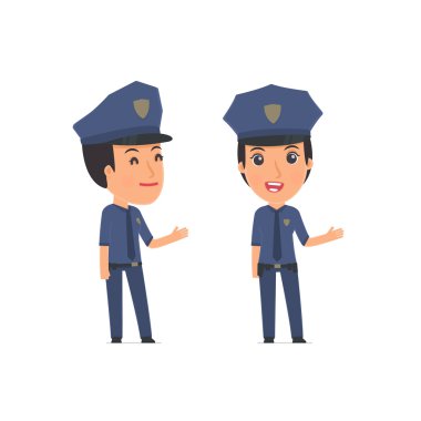Happy and Intelligent Character Constabulary making presentation