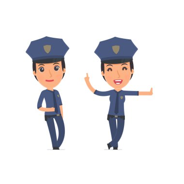 Smart and Funny Character Constabulary leaned against the wall a
