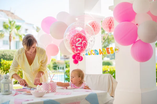 Birthday Party for a Little Cute Girl — стокове фото