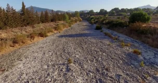 Trockener Fluss in Andalusien — Stockvideo