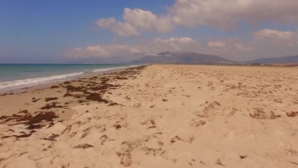 Flygfoto från flygande Drone på Tarifa område — Stockvideo