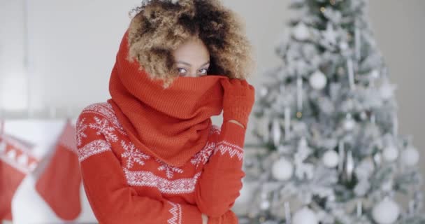 冬のファッションの女性 — ストック動画