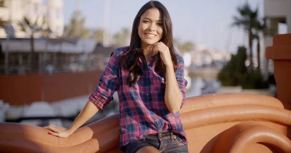 Woman flirting with camera — Stock Photo, Image