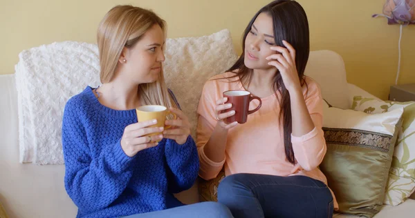 Women enjoying coffee and chatting — ストック写真