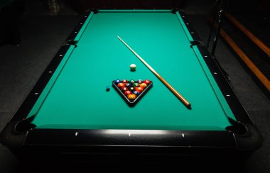 Bilardo, top ve en iyi görünümü için tablo