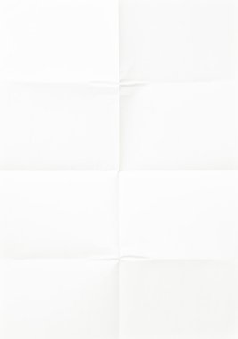 Beyaz kağıdın sekiz katlanmış