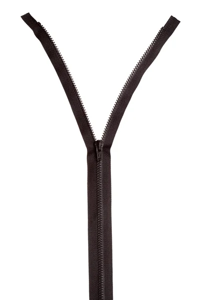 Photo of original  black zipper. — Stock Photo, Image