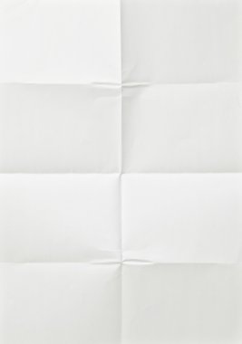 beyaz kağıt katlanmış