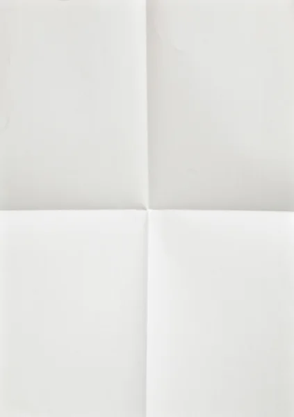 White sheet of paper folded in four — Stock Photo, Image