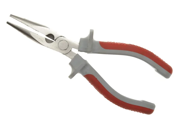 Red pliers isolated on a white background. — Stock Photo, Image