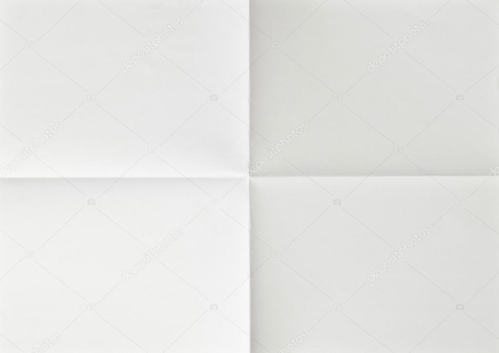 White sheet of paper folded in four Stock Photo by ©Petkov 60182177