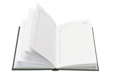 açık beyaz defter izole