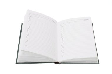 açık beyaz defter izole