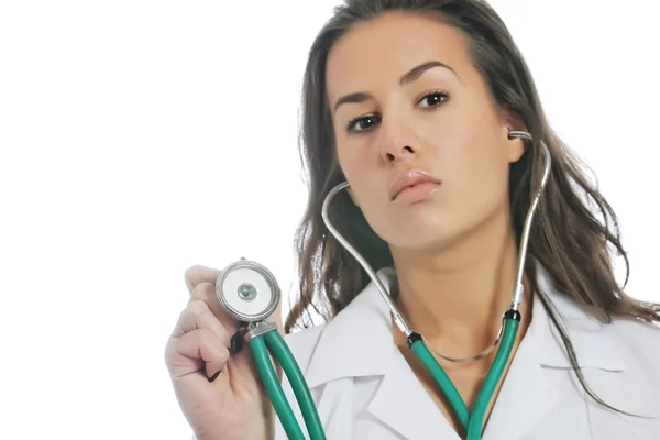 Medico con stetoscopio — Foto Stock