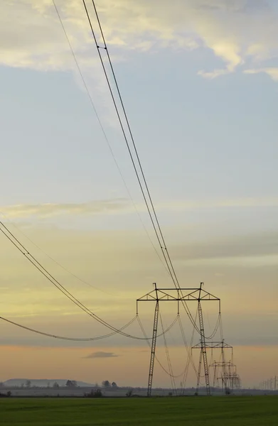 Kolommen hoogspanning, Bulgarije — Stockfoto