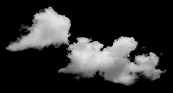 Nube blanca aislada sobre negro —  Fotos de Stock