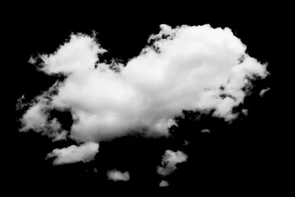 Beyaz Siyah izole bulut — Stok fotoğraf