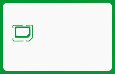 Cep telefonu ya da izole smartphone için akıllı kart boyutu Sc