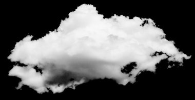 Beyaz Siyah izole bulut