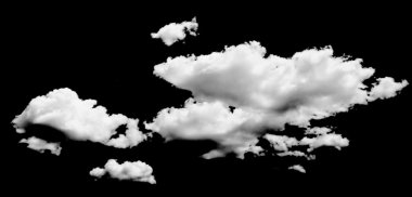 Beyaz Siyah izole bulut