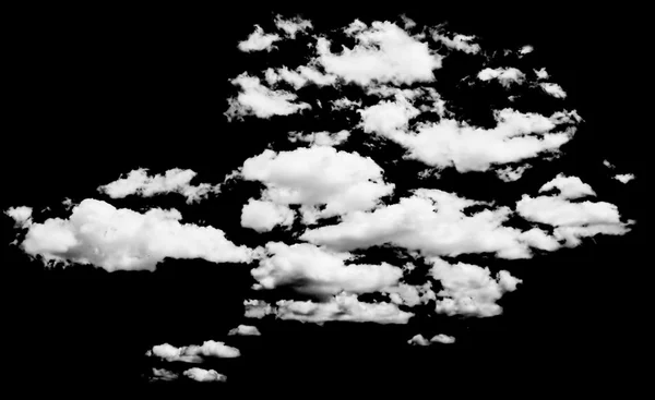White cloud isolated over black — Stock Photo, Image