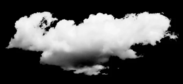 White cloud isolated over black — Stock Photo, Image