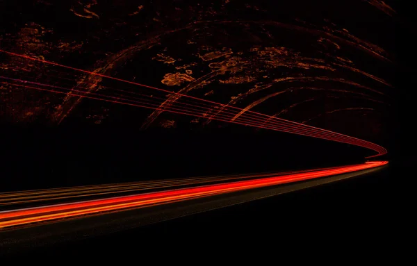 Car light trails in the tunnel. — Stock Photo, Image