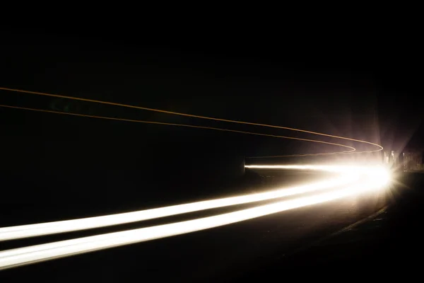 Car light trails in the tunnel. — Stock Photo, Image