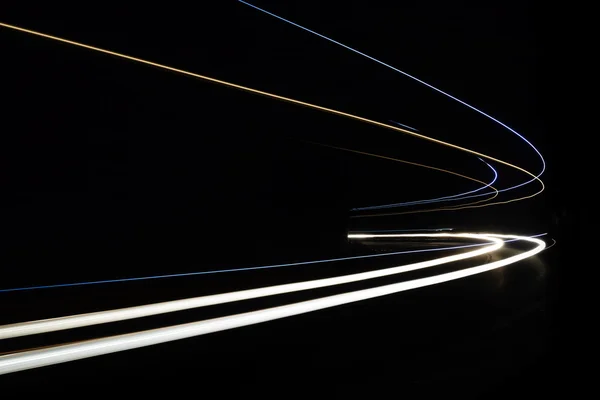 Car light trails in the tunnel. — Stock Photo, Image