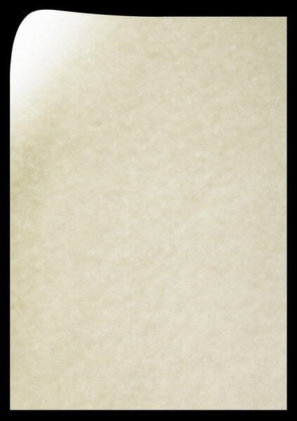 Yellow sheet of paper folded isolated over white. Path included.