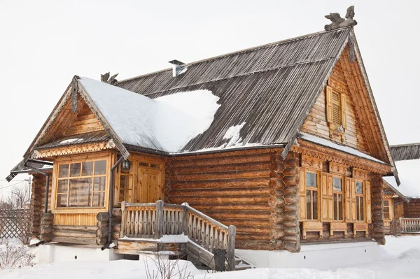 Деревенский Дом Зимой Фото