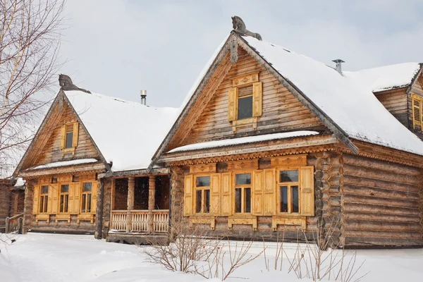 Street of the old wooden houses — Stock Image Street of the old wooden houses Royalty Free Stock Images