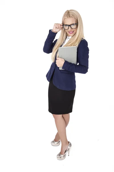 Retrato de una joven mujer de negocios sonriente —  Fotos de Stock