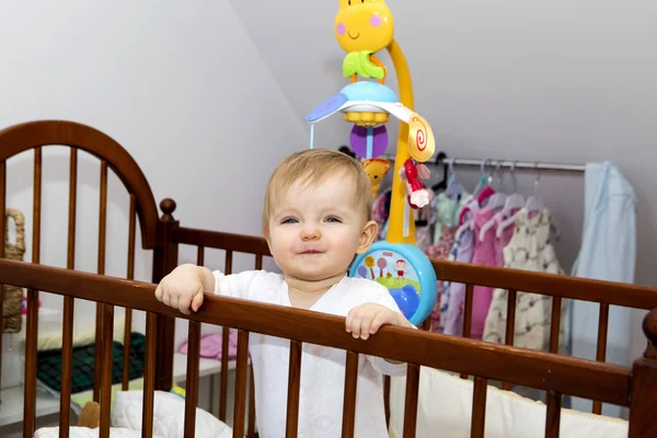 Happy baby at home, 12 months — Stock Photo, Image