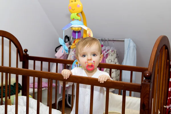 Happy baby at home, 12 months — Stock Photo, Image