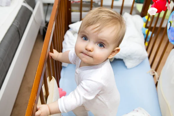 Happy baby at home, 12 months — Stock Photo, Image