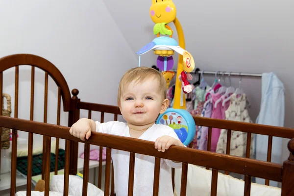 Glückliches Baby zu Hause, 12 Monate Stockbild