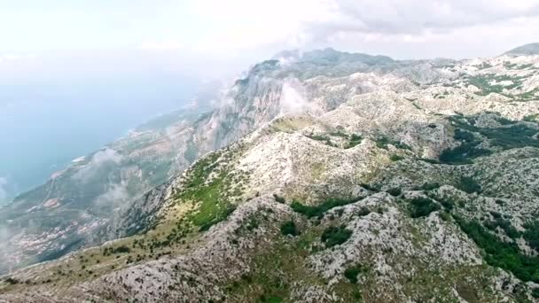 Montanhas da vista do olho do pássaro Makarska — Vídeo de Stock