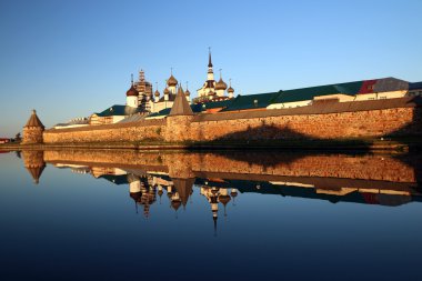 solovki Adaları (solovetskiy adalar) beyaz deniz, Rusya, unesco dünya mirası üzerinde İsa'nın kurtarıcı solovetskiy manastır başkalaşım