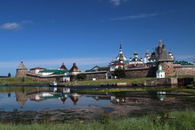 solovki Adaları (solovetskiy adalar) beyaz deniz, Rusya, unesco dünya mirası üzerinde İsa'nın kurtarıcı solovetskiy manastır başkalaşım