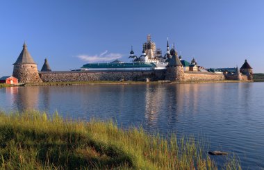 solovki Adaları (solovetskiy adalar) beyaz deniz, Rusya, unesco dünya mirası üzerinde İsa'nın kurtarıcı solovetskiy manastır başkalaşım