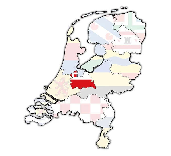 Utrecht på karta över provinserna i Nederländerna — Stockfoto