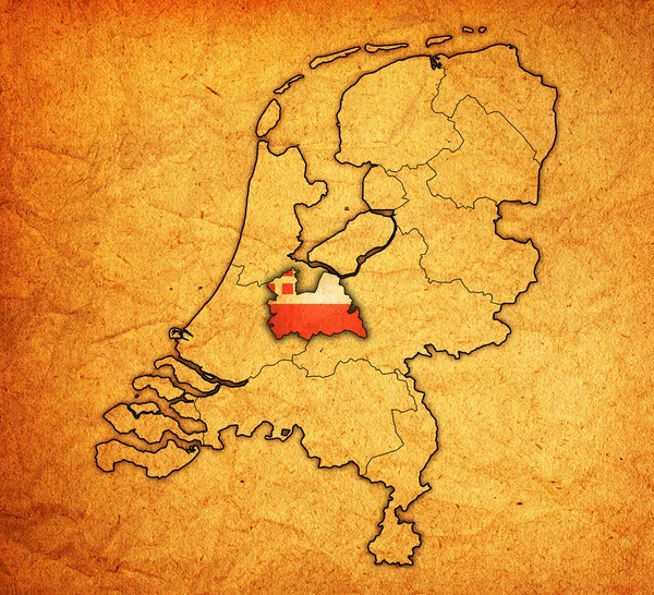 Utrecht on map of provinces of netherlands — Stock Photo, Image