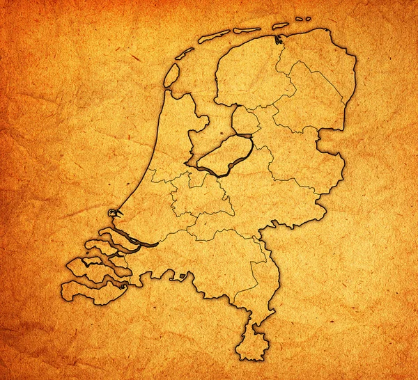 匹配的荷兰省份电子地图 — 图库照片