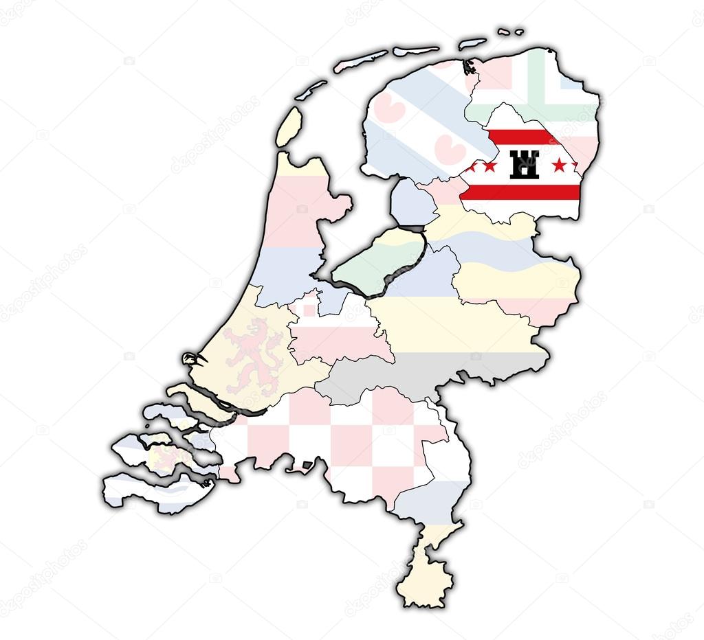 drenthe on map of provinces of netherlands