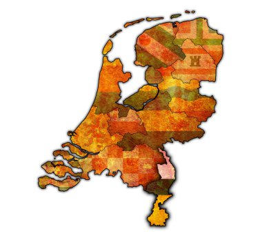Limburg tarihinde Hollanda'nın İlleri Haritası